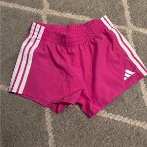 Adidas Girl’s Bright Pink Athletic Shorts